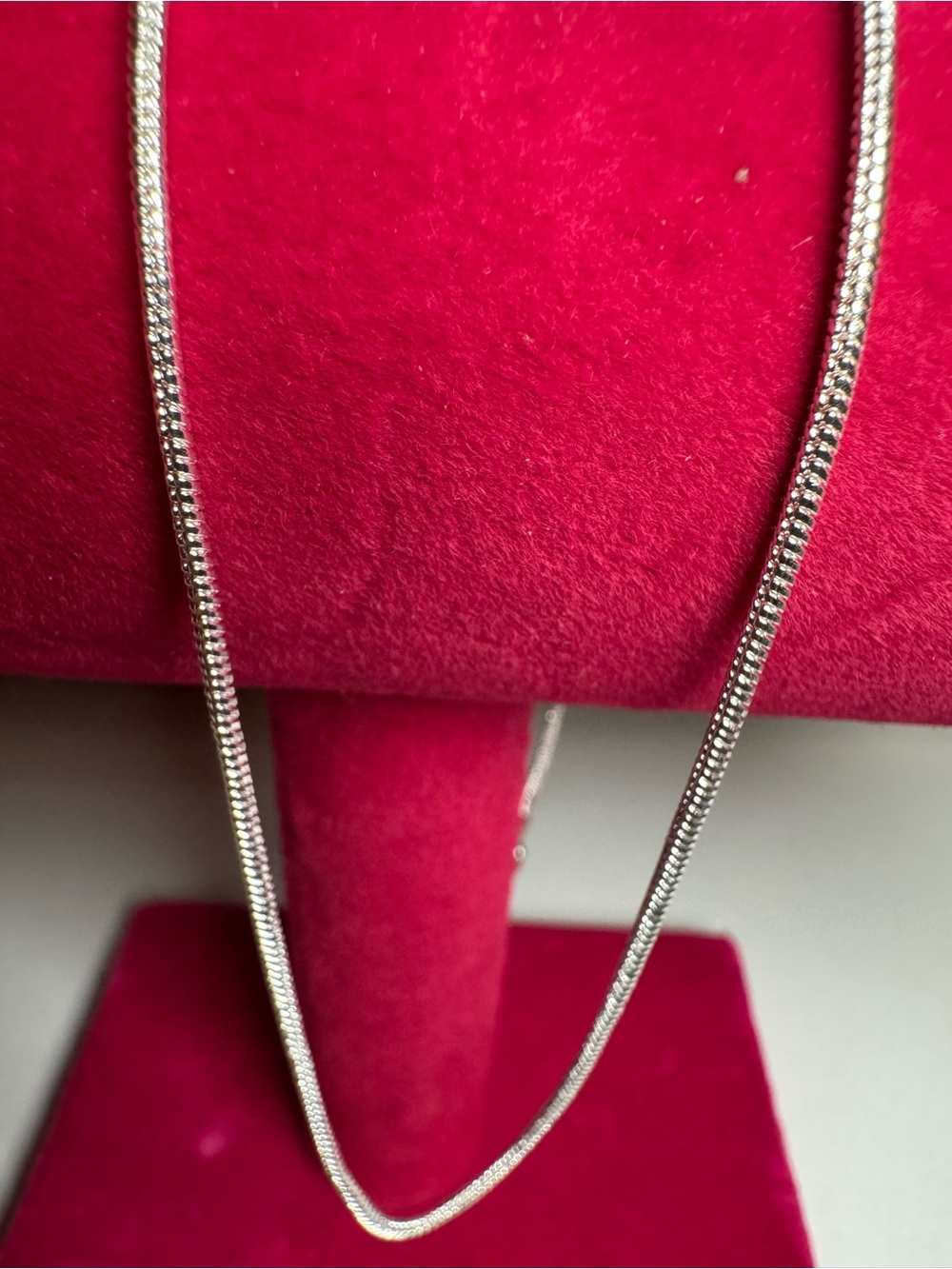 925 Silver Plated Snake Chain Necklace 19 Inch New